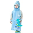 thumbnail image 2 of MIASHUI Imperméable pour Enfants Garçons Filles Poncho de Pluie Veste Imperméable Randonnée Camping Voyage Activités Scolaires, Bleu Clair, P, 2 of 4