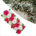 thumbnail image 3 of Baohd Arch Rose Flower Panel Table Runner Bouquet for Wedding Rose Red and White, 3 of 8