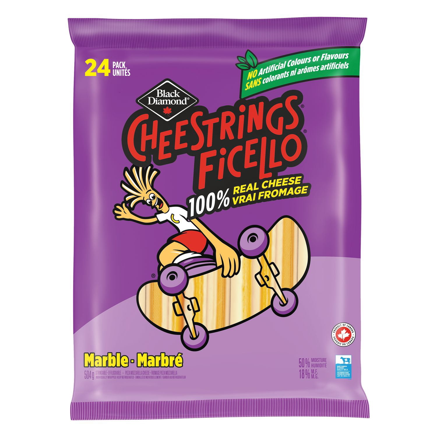 Black Diamond Ficello Fromage Marbré, 24 unités, 504g
