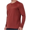 thumbnail image 1 of Ohufall Men's Sun Protection Shirts UV SPF 50+ Long Sleeve Rash Guard Fishing Running Quick Dry Lightweight Tees Top, 1 of 7
