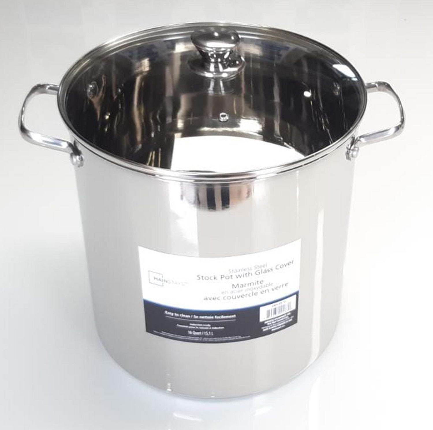MARMITE 12QT AVEC COUVERCLE EN VERRE Mainstays