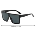 thumbnail image 2 of Square Oversized Sunglasses Fashion Flat Top Goggle Siamese Lens For Cycling Glasses, 2 of 2