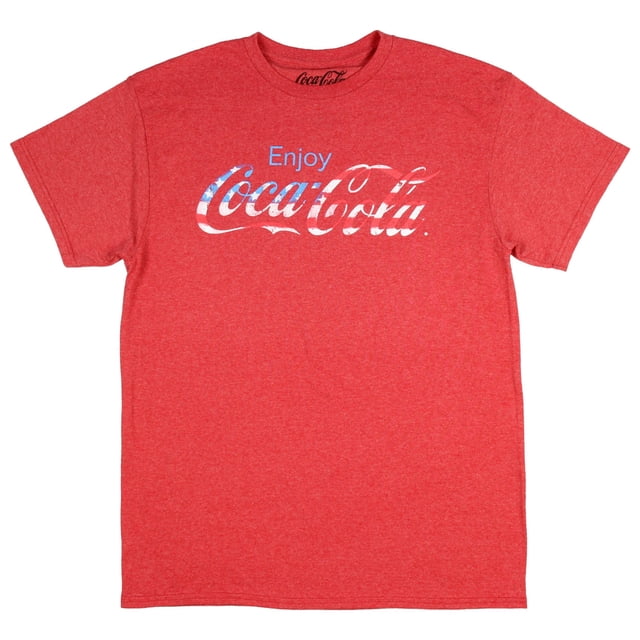 Coca-Cola American Flag Print Men's Patriotic T-Shirt (Small)