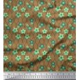 thumbnail image 1 of Soimoi Cotton Poplin Fabric Floral & Ogee Damask Printed Fabric 1 Yard 42 Inch Wide, 1 of 1