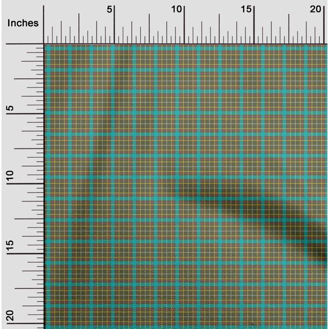 oneOone Cotton Flex Fabric Madras Check Printed Craft Fabric BTY 40 Inch Wide