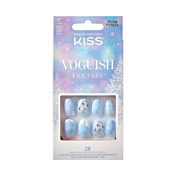 KISS Voguish Fantasy Holiday Press-on Nails - Short Length - Coffin Shaped