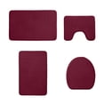 thumbnail image 2 of Vaidha Memory Foam Bath Mat 4 Set Bathroom Rugs For 4 Pcs Toilet Mats Universal Soft Comfortable Water Absorption Non-Slip Thick Machine Washable Easier To Dry Dark, 2 of 7