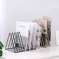 thumbnail image 3 of Triangular Iron Book Shelves Desktop Storage bookshelf; Triangular book rack; Rack Shelf File Magazine Storage Box Iron Bookcase, 3 of 8
