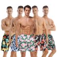 thumbnail image 4 of KYAIGUO Father Son Matching Swim Trunks Swimming Trunk Shorts Set with Elastic Waistband Daddy Son Bathing Suits, 4 of 8