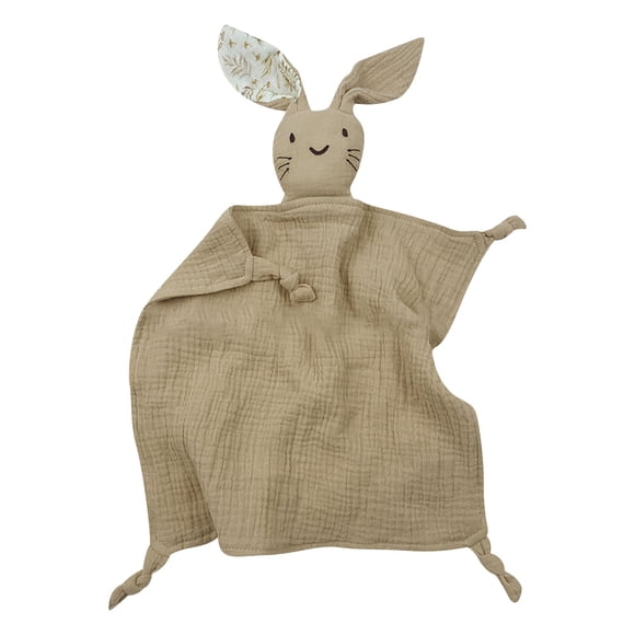 Binwennn Strobe Throw Blankets for Couch Baby Bunny Snuggy Comforter Soft Lovey 4 Type Of Color Designs Soothing Blanket Animal Head Doll