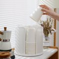 thumbnail image 3 of BKBP Rotating Paper Cup Dispenser, Cup Holder with 4 Compartments, Disposable Coffee Cup Dispenser Removable, Plastic Cup Storage & Lid Holder for Countertops, Kitchen, Coffee Stations, 3 of 8