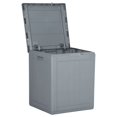 thumbnail image 3 of vidaXL Garden Storage Box 90L Grey PP Wood Look, 3 of 5