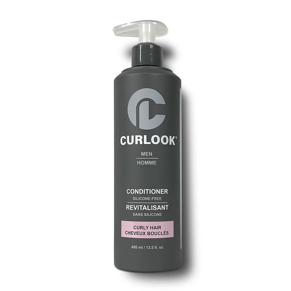 CURLOOK Revitalisant pour Cheveux Bouclés pour Hommes / Sans Silicone - 400 ml (13,5 oz) / Aide à Restaurer des Nutriments Naturels pour des Cheveux Rebondissants et d'Apparence Saine
