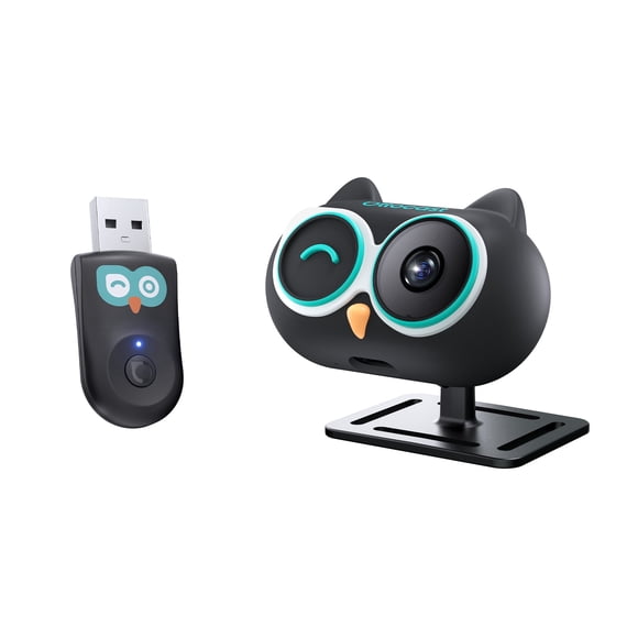 Ottocast 2-in-1 Wireless CarPlay Adapter & Baby Car Monitor, 1080P HD Rear Seat Camera with Night Vision, Plug & Play