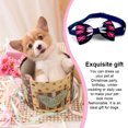 thumbnail image 3 of Colliers pour Chiens Nœuds Papillon Sangle Réglable Mode Animaux de Compagnie Accessoires Réglables Décorations Boucle Vêtements Chiots Chats Festival Carreaux Bleus, 3 of 7