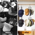 thumbnail image 4 of YIMWNYI Hat Hangers For Closet, Baseball Cap Organizer Rack, Hat Racks for Hanging Clothes, Efficient Storage Solution, Foldable and Rotatable Design, Perfect for Caps, Vests, Scarves, Ties, and Bags, 4 of 7