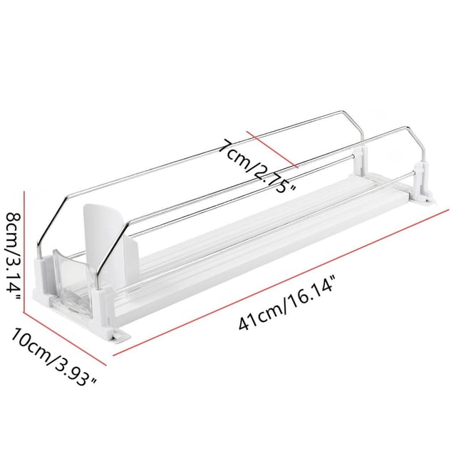 Czzoypi Supermarket Freezer Beverage Pusher, Refrigerator Drink Rack Organizer for Cans Bottles, Automatic Spring-Loaded Shelf Organizer for Fridge Freezer Pantry Cabinet