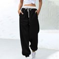 thumbnail image 2 of Birdeem Women Fashion Color Blocked Printed Drawstring Pants, 2 of 5