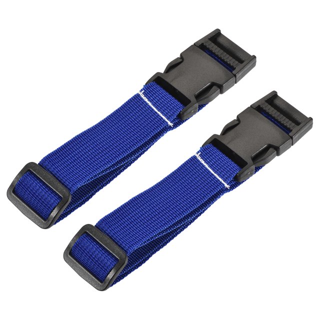 Unique Bargains Suitcase Belts with Quick Release Buckle Luggage Straps, Blue 2 Pack