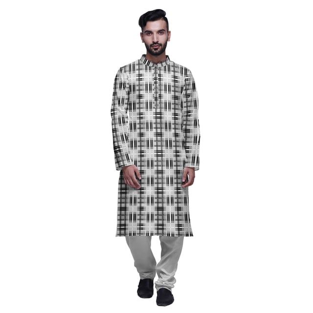 Atasi Kurta Imprimé de Designer pour Garçons Ensemble Kurta Pyjama Décontracté Vêtements d'Été