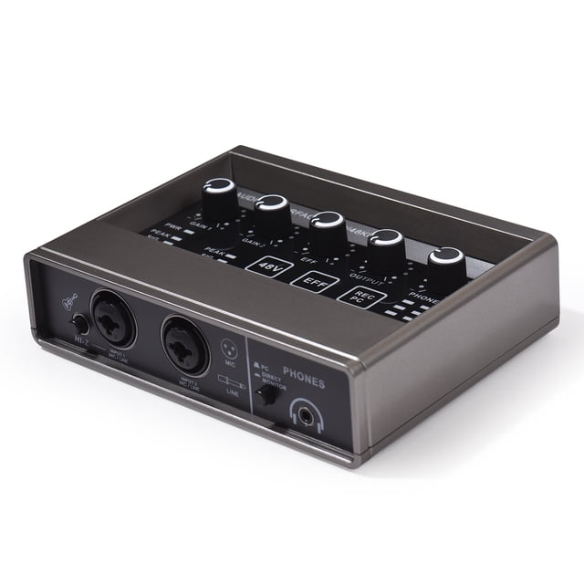 Professional 16-bit/48kHz XLR Audio Interface with DSP Reverb & 48V Phantom Power - USB Plug-and-Play Sound Card for Studio Recording, Karaoke, Podcasts, Streaming on PC & Mobile - Q16