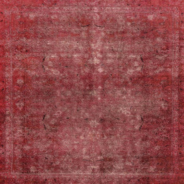 Ahgly Company Tapis d'Intérieur Carrés Abstraits Rouges Abstraits pour Aire, 7 Pieds Carré