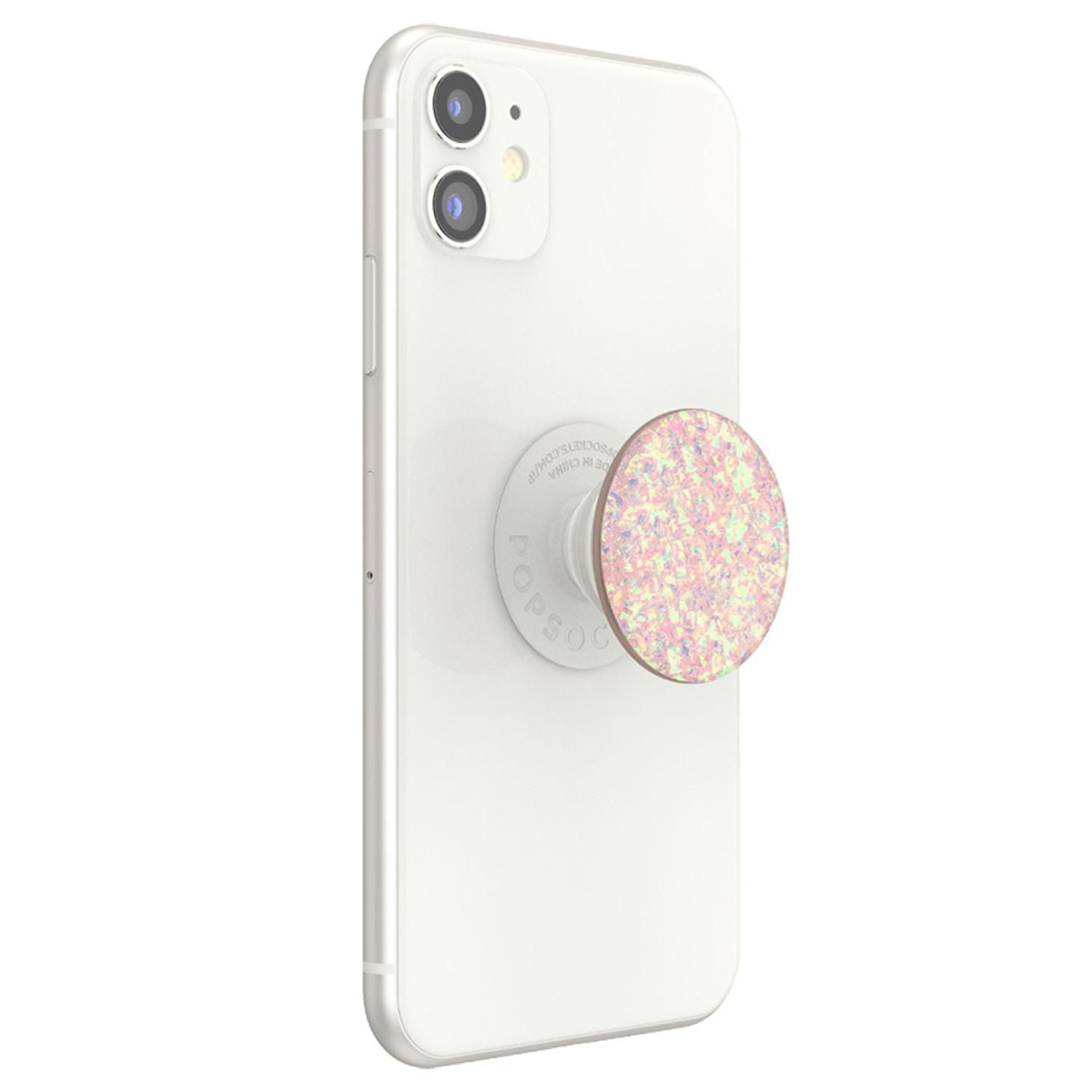 PopSockets PopGrip Iridescent Confetti Rose Magnetic Phone Grip & Stand | Swappable Top, MagSafe Compatible