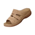 thumbnail image 2 of Commforr Womens Sandals With Arch Support, Women's Orthopedic Sandals with Arch Support - Slip-On Wedge Platform Summer Shoes, Non-Slip Beach Shoes & Breathable Design, Light Brown, 6, 2 of 7