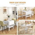 thumbnail image 4 of CoSoTower Solid Wood Kitchen Table, Farmhouse Drop Leaf Tables for Small Spaces, Folding Dining Table, White, 4 of 7