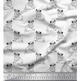 thumbnail image 1 of Soimoi Poly Georgette Fabric Pug Dog Fabric Prints by Yard 42 Inch Wide, 1 of 3