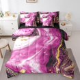 thumbnail image 1 of YST Hot Pink Marble Bedding Comforter Set, Abstract Aesthetic, 7-Piece, King, Stone Pattern, Watercolor Artwork, 1 of 4