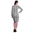 thumbnail image 3 of Moomaya Womens Full Sleeve Printed Midi Length Printed Bodycon Dress, 3 of 6