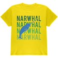 thumbnail image 1 of T-shirt Jeunesse Narwhal Empilé Répétitif, 1 of 1
