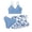 Light Blue, variant on 2025 3 Piece Bathing Suit Swimsuits Soild Bikini Rullfe Swimming Suit Bathing Suit Briefs Girls Size 12 Bathing Suit Bikini Swimwear Set