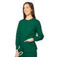 thumbnail image 3 of Adar Uniformes Médicaux Universels pour Femmes - Veste d'Échauffement à Col Rond, 3 of 7