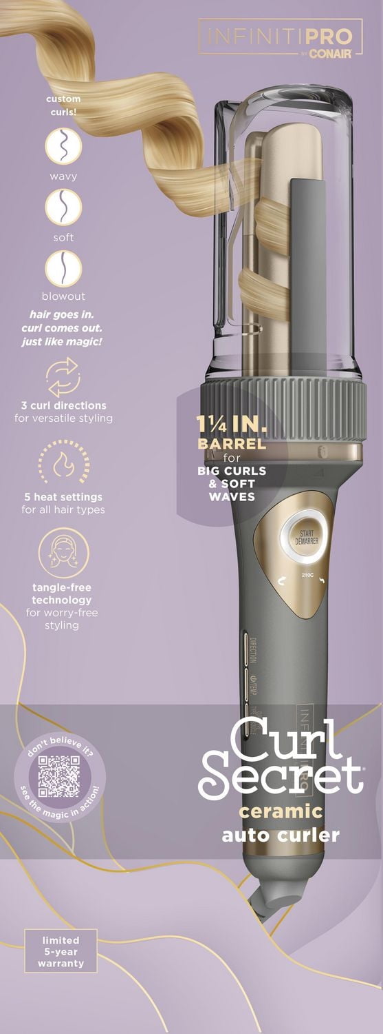 infinitiPRO par Conair Curl Secret® Fer à friser 1 ¼” boucleur automatique en céramique