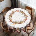 thumbnail image 2 of Fall Round Tablecloth Autumn Maple Leaves Printed Wrinkle Resistant Washable Tabletop Thanksgiving Table Cover for Seasonal Holiday Dining Party Decor 60 Inch, 2 of 6