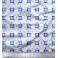 thumbnail image 1 of Soimoi Modal Satin Fabric Check Tie-Dye Fabric Prints By Yard 42 Inch Wide, 1 of 3