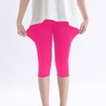 thumbnail image 2 of AherBiu Baby Girl Shorts Stretch High Waisted Toddler Biker Pants Basic Solid Color Knee Length Shorts, 2 of 6