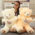 thumbnail image 1 of Cute Lovely I Love You Pattern Glow Light Up Soft Plush Bear Stuffed Toy Gift, 1 of 4