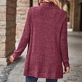thumbnail image 4 of Yuyuzo Womens Cardigan Long Sleeve Open Front Ribbed Knit Tops Fall Casual Outwear Solid Color with Pockets, 4 of 6