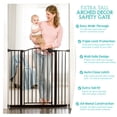 thumbnail image 4 of Regalo 36" Extra Tall Metal Baby Gate, Fits 29-39.5" Wide, Arch Doorway, Bronze, 4 of 10