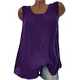 thumbnail image 1 of Timegard Camisoles Grande Taille pour Femmes Décontractées à Col Rond Sans Manches Haut Confortable de Couleur Unie Chandails de Base, 1 of 3