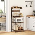 thumbnail image 2 of HOMCOM Kitchen Bakers Rack with Power Outlet, Adjustable Shelves and Hooks, 2 of 10