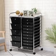 thumbnail image 2 of Costway 15 Drawer Rolling Organizer Cart Utility Storage Tools Scrapbook Paper Multi-Use, 2 of 10