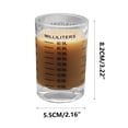 thumbnail image 3 of EGNMCR Cups Thickened Glass Ounce Measuring Cup Double Measuring Scale Round Cup Thick Bottom Roast Coffee Cup Measuring cup, 3 of 9