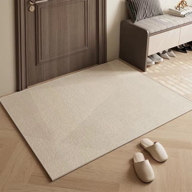 TopLLC Home Decor, Room Decor, Wall Decor Striped Carpet Comfortable Living Room Carpet Refreshing Bedroom Carpet Home Balcony Carpet Polyester Beige Carpet