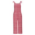 thumbnail image 5 of FRSASU Combinaison Sans Manches pour Femmes, Salopette Bohème à Carreaux, Décontractée, Confortable, Douce, Salopette Mode Rouge 10 (TG), 5 of 5