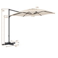 thumbnail image 2 of Costway Parasol Déporté de Patio 10 Pi avec Rotation à 360°, Évent, Base en Croix Incluse Beige, 2 of 10