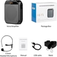 thumbnail image 4 of HLONK Portable Voice Amplifier Rechargeable Voice Speaker Headset  Black, 4 of 5